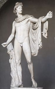 Apollon du Belvédère, copie romaine d'un original du IVe siècle av. J.-C. de Léocharès, musée Pio-Clementino