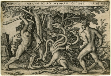 Héraclès contre l'hydre de Lerne, Hans Sebald Beham, 1545 