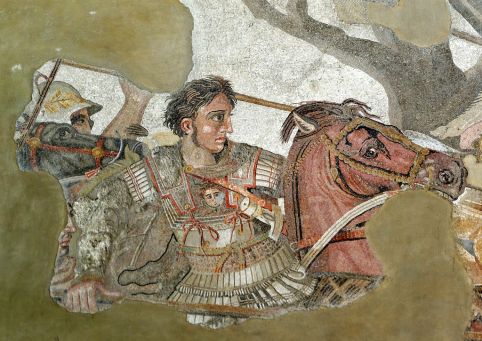 Mosaïque figurant Alexandre le Grand à la bataille d'Issos, Pompéi - Musée archéologique de Naples